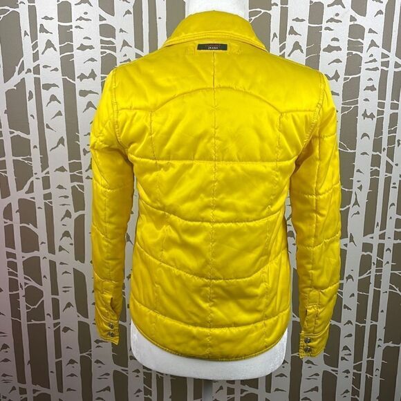 Tommy Jeans Vintage Y2K (2000) Yellow Satin Quilted Shacket sz XS - Picture 7 of 7